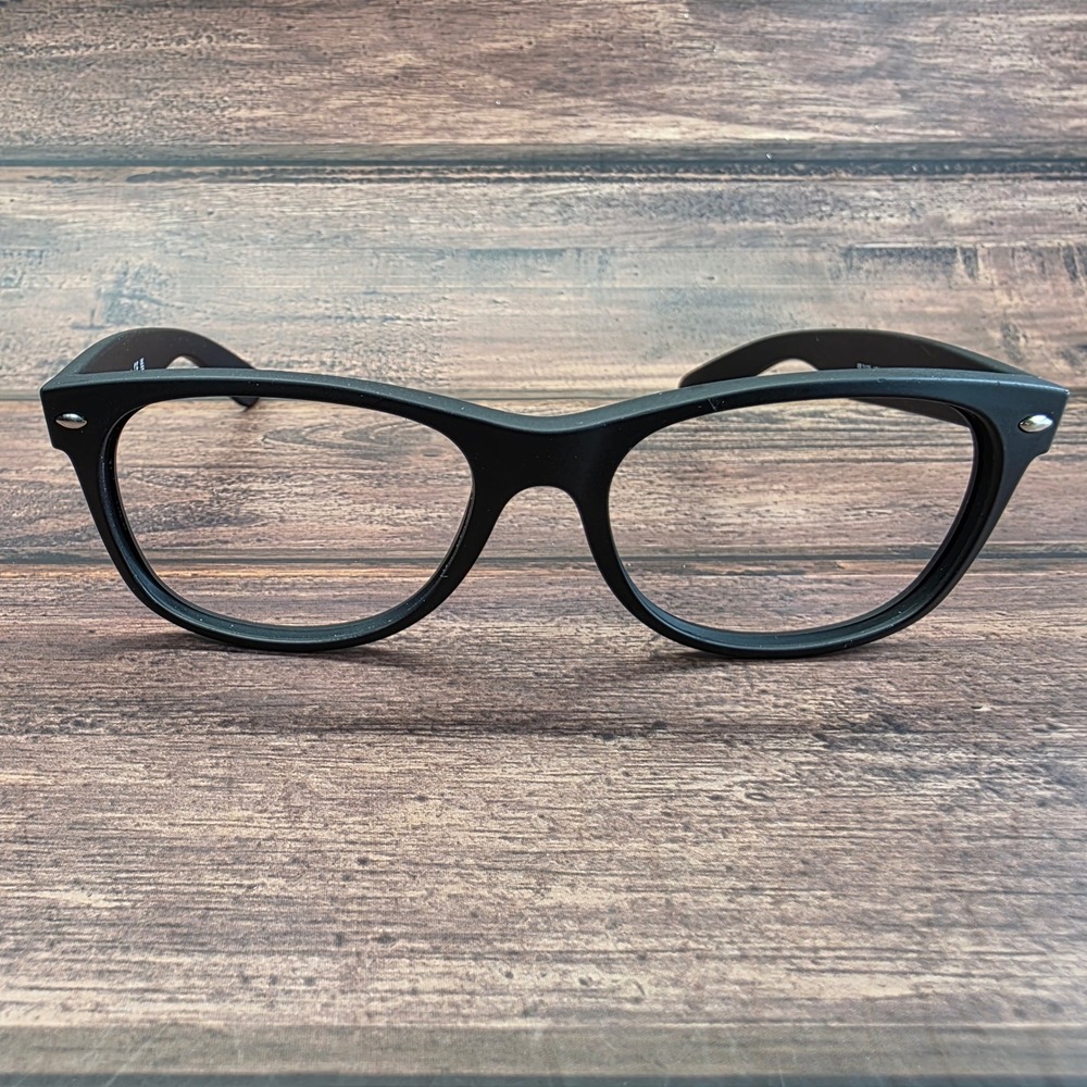 Ray-Ban RB2132 New Wayfarer 622 Matte Black Clear Lens Eyeglasses 55mm Italy